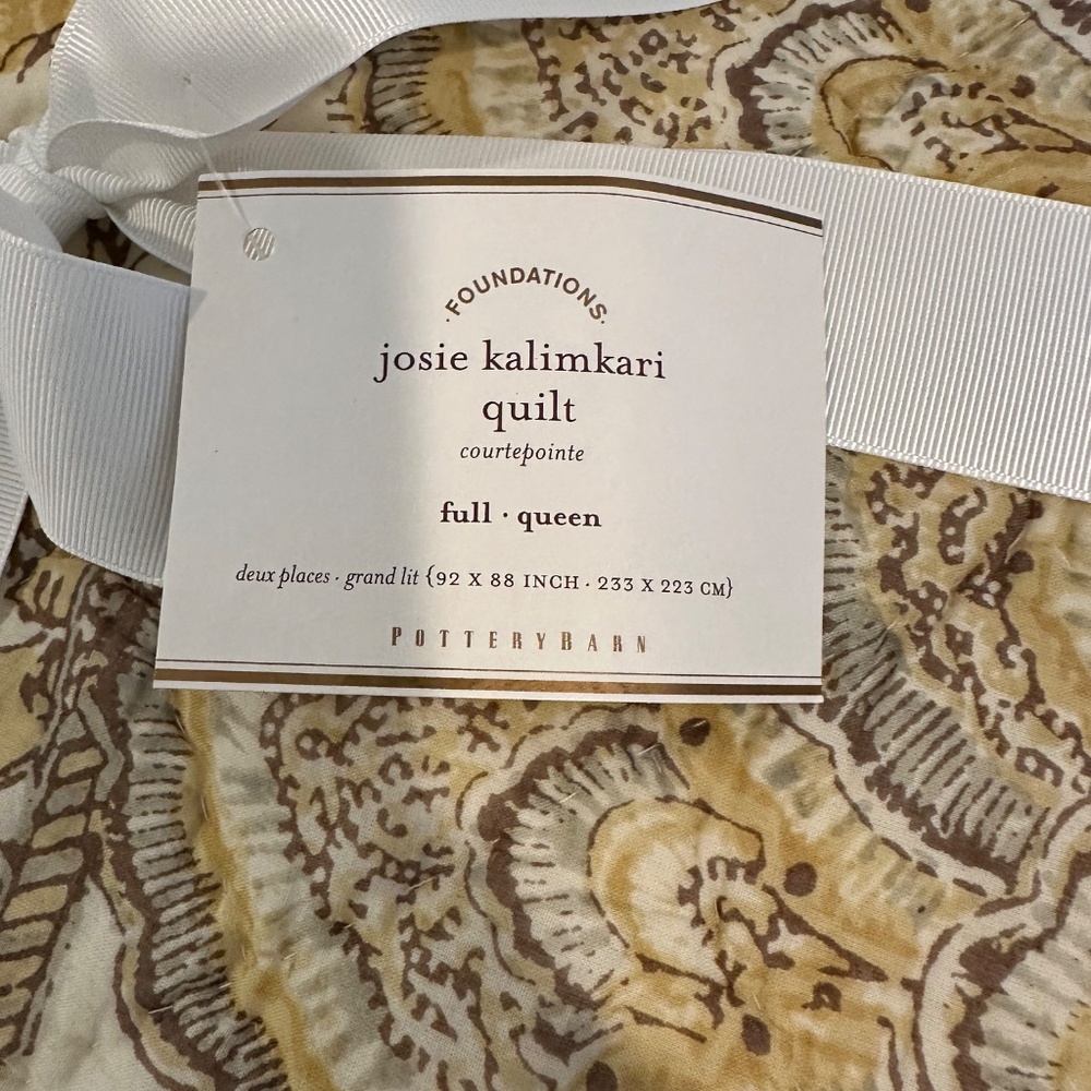 Pottery Barn Josie Kalimkari Quilt. NWT - Picture 2 of 3